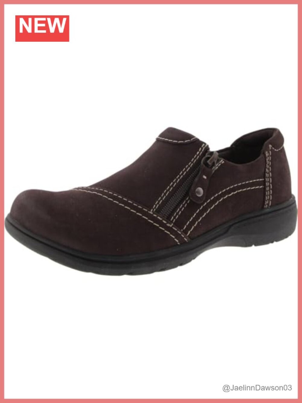 Faux Leather Women's Oxfords Side Zipper Comfort Footbed Slip Resistant